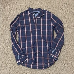 Tommy Hilfiger Men's Navy Plaid Shirt